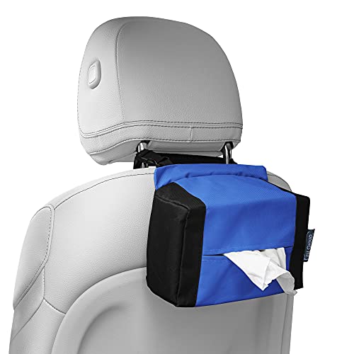 FH Group E-Z Travel Napkin Tissue Dispenser Holder Fits Most Cars, SUVs, Trucks, and Vans Blue - color: Blue