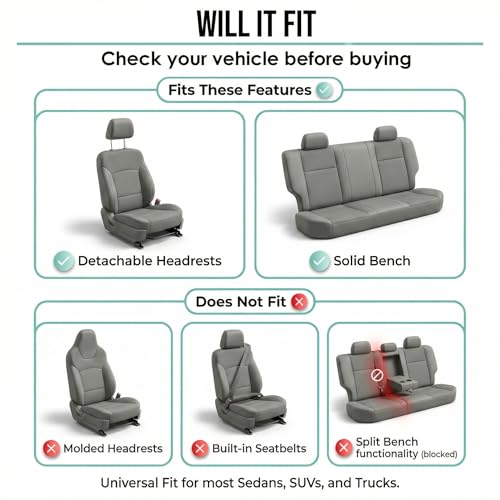 FH Group Bright Flat Cloth Full Set Automotive Seat Covers Front Set and Rear Solid Bench Mint Black Seat Covers w. Gift Universal Fit Interior Accessories for Cars Trucks and SUVs - color: Mint