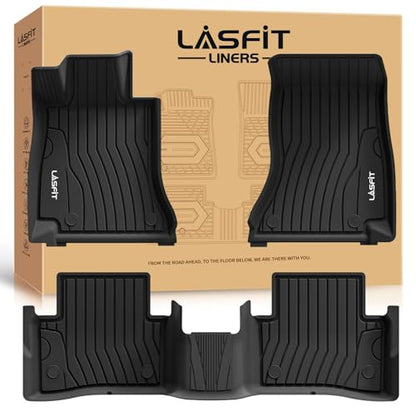 LASFIT Floor Mats for Mercedes Benz C Class 2026 2025 2024 2023 2022 C300 / C43 AMG / C63 AMG S E (Fit Sedan Only), All Weather TPE Floor Liners for C Class Car Mats, 1st & 2nd Row Set - size: 12)For Benz C Class|2022-2026|Floor Mats