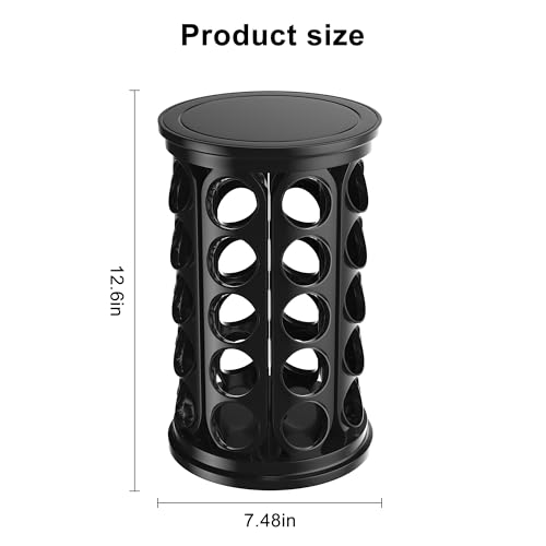 CEHNCEH K Cup Holder, Coffee Pods Holder Storage Organizer Stand Carousel Compatible with 40 Keurig K-Cup Pods, Home or Office Kitchen Counter (Black) - color: Black