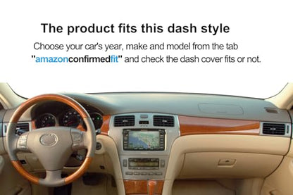 Dash Cover Mat Custom Fit for Lexus ES300 ES330, Dashboard Cover Pad Carpet Protector F116 (Beige) - color: 02-06 Beige