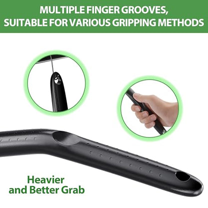 Car Windshield Cleaner Tool with Extendable Handle, Inside Auto Window Glass Cleaning Kit with 5 Washable Microfiber Pads, Streak-Free Defogger Wand for Deep Dashboards & SUVs - color: Dark Green