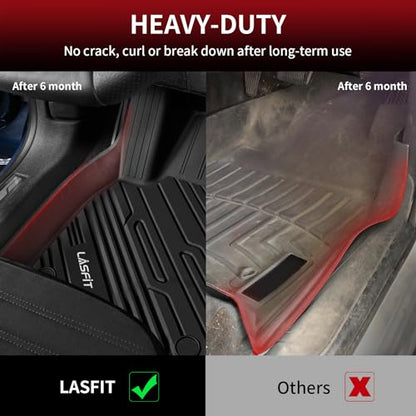 LASFIT Floor Mats for Ford Bronco Sport 2026 2025 2024 2023 2022 2021 Carpet Floor All Weather Protector Custom Fit TPE Car Liners, No Sliding, No Curling - style: 4) Bronco Sport| 21-25 | 2Rows Carpet Floor