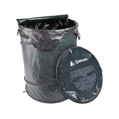Coghlan's Pop-Up Lightweight Trash Can – Collapsible Waste Bin for Camping, RV, Outdoor Events, and Travel – Durable, Compact, and Easy to Store – 29.5 Gallon - color: Green, size: Trash Can - Lightweight
