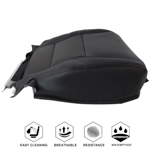 NLQR Front Driver and Passenger Side Bottom & Top Replacement Seat Covers Black Microfiber Leather Compatible with Honda Accord 2008-2012 - color: Black