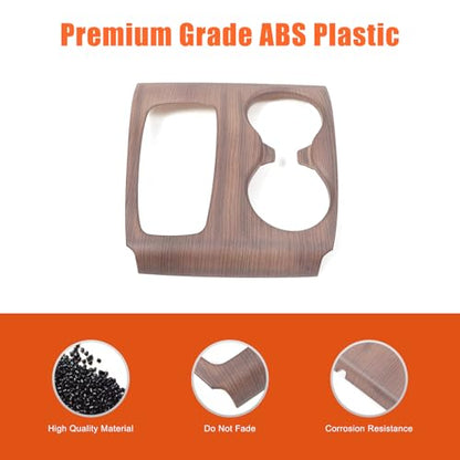 Gear Shift Panel Cover for Honda Pilot 2016-2020/ Honda Ridgeline 2017-2020, Gear Shift Knob Console Panel Trim, ABS Center Console Cup Holder Frame Anti-Scratch Protector Accessories (Wood Grain) - color: Wood Grain