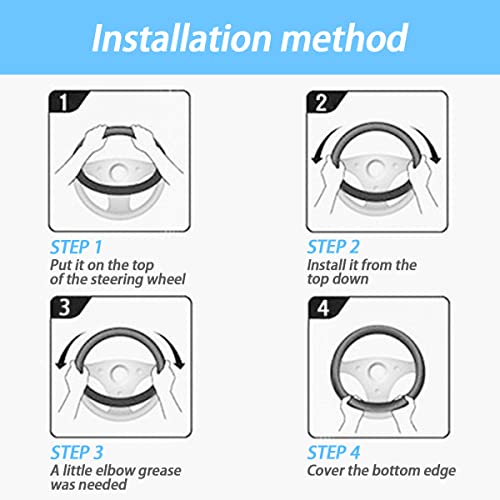 Moly Magnolia Elastic Stretch Steering Wheel Cover, Universal 15 Inch Auto Steering Wheel Cover, Microfiber Breathable Ice Silk, Anti-Slip, Odorless,Warm in Winter and Cool in Summer (Green) - color: Green