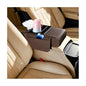 Car Center Console Armrest Pillow, 5-in-1 Armrest Box Cover with Cup Phone Holder & Storage Pocket Tissue Box, Multifunctional Auto Middle Console Arm Rest Protector, Universal Fit (Coffe) - color: Coffee