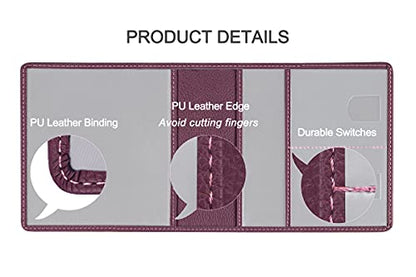 Car Registration and Insurance Holder, Premium PU Leather Vehicle Glove Box Car Organizer Men Women Wallet Accessories Case for ID, Driver's License - Purple - color: Purple