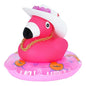1pc Flamingo Rubber Duck with Cowboy Hat, Sunglasses, Gold Chain & Swim Ring - Dashboard Duck for Car, Home Office Desk, Party Gift for Adults - color: Style19