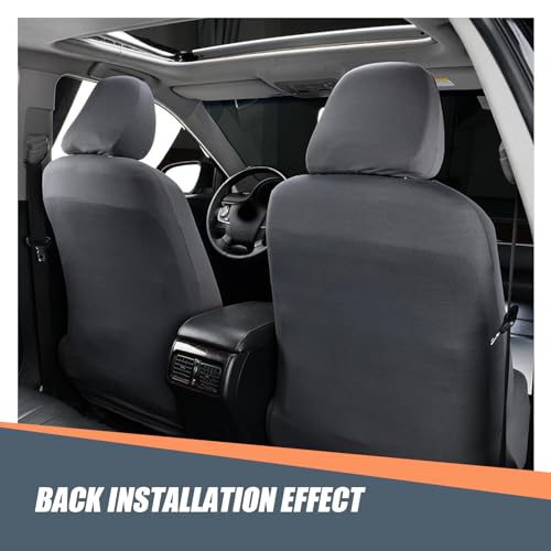 2 PCS Car Seat Headrest Cover, 9" x 10.6" Knitted Stretch Breathable Fully Surrounded Simple Dust Cover, Reusable Flexible Headrest Protector, Universal for Most Cars (Black) - color: Black