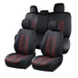 Truckiipa Tacoma Leather Car Seat Covers Full Set Truck Seat Covers Cushion Fit for 2016-2023 Toyota Tacoma Double Crew Cab, Full Set, Black&Red - color: Full Set/Black&Red, size: Tacoma 2016-2023