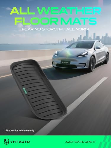 YHTAUTO Front Trunk Mat Cargo Liner Compatible with Tesla Model Y Juniper 2025 2026, TPE Floor Liners All Weather Custom Fit, Black - style: Front Trunk Mat