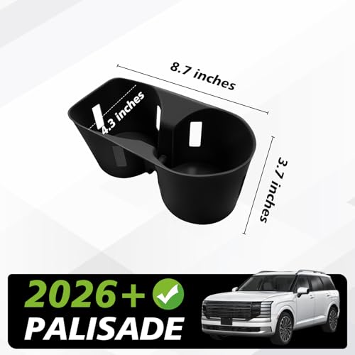 Muslogy Center Console Cup Holder Inserts Compatible with 2026 Hyundai Palisade Accessories Middle Console Drink Holder Silicone Liner Organizer Non-Slip Drink Stopper - size: 2026 Palisade