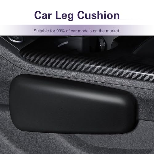 2PCS Car Door Armrest Pad, Soft Leather Armrest Cushion for Car, Universal Automotive Armrests Knee Cushion, Elbow Cushion Arm Rest Pad for Most Vehicles (Black)