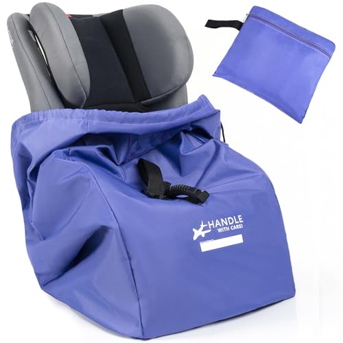 Car Seat Travel Bag for Airplane - Fits Infant Car Seats, Convertible Car Seats, Booster Seats, Car Seat Bases - for Worry-Saving, Effortless and Safe Travel - color: Purple
