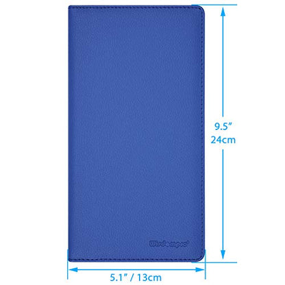 Wisdompro Car Document Holder Organiser, PU Leather Vehicle Insurance and Registration Holders Wallet Case for ID Card, Driving Licence, Key Contact Information Cards - color: Blue