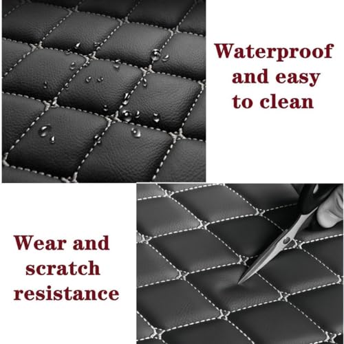 Custom Floor Mats for Audi A1, A3, A4, A5, A6, A7, A8,TT, TTS, Q2, Q3, Q5, Q7, Q8,RS3 RSQ8 S3 S4 S5 S6 S7 S8 e-tron, Q4 e-tron,All Weather Waterproof Luxury Leather (Beige mats) - color: Beige mats