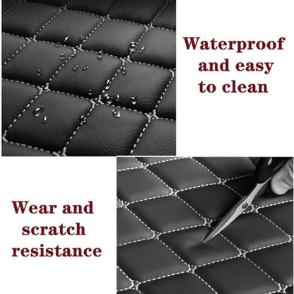 Custom Floor Mats for Audi A1, A3, A4, A5, A6, A7, A8,TT, TTS, Q2, Q3, Q5, Q7, Q8,RS3 RSQ8 S3 S4 S5 S6 S7 S8 e-tron, Q4 e-tron,All Weather Waterproof Luxury Leather (Beige mats) - color: Beige mats