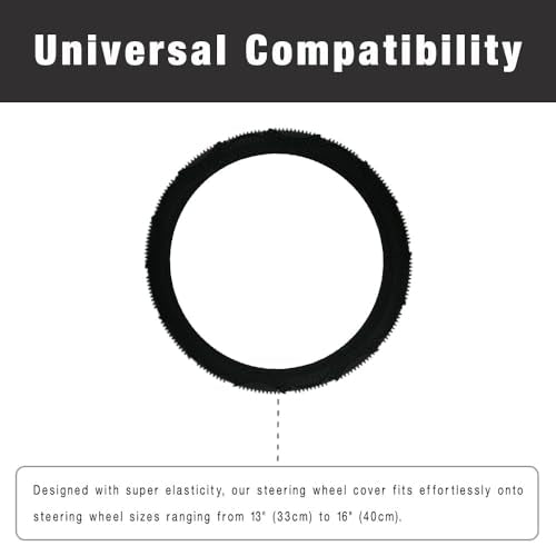 SEGADEN Massage Grip Soft Silicone Car Steering Wheel Cover Universal Anti-Slip Design 13-16 inch Protective Case Black - color: Black
