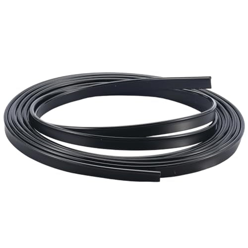 GORGECRAFT 16.4 Feet Black Car Moulding Strip PVC Universal Self Adhesive Scratch Proof Automotive Side Body Chrome Decorative Door Window Dashboard Line Trim for Cars Interior Supplies - color: Black