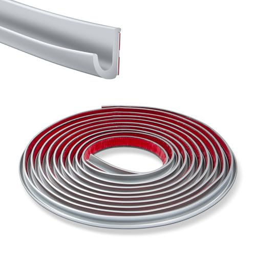 Automobile drip Guide Rail Water Drain Channel car Window rain Deflector Silicone Gel car Window Trim, Suitable for Cars, SUVs, MPVs, Pickup Trucks, RVs, and Yachts, etc. (Silver, 10.1feet) - color: Silver, size: 10.1feet