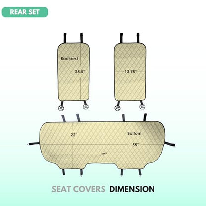 FH Group Car Seat Cushion Neosupreme Automotive Seat Cushions - Universal Fit, Rear Car Seat Cushion, Car Seat Cushions with Non-Slip Silicone Backing for SUV, Sedan, Van Rear Set Aqua - color: Aqua, style: Rear Bench