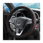 zipelo Elastic Stretch Steering Wheel Cover, Microfiber Breathable Ice Silk, Universal 15 Inch Anti-Slip Car Steering Wheel Protector, Warm in Winter and Cool in Summer for Women (Style2-Black/Red) - color: Style2-Black/Red