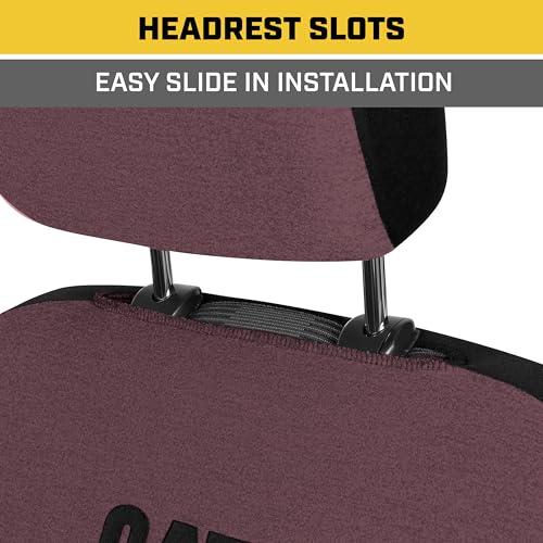 CAT CozyBlend Car Seat Covers, Burgundy Heather - Premium Jersey Fabric Seat Covers for Cars Trucks SUV, Breathable Cotton Car Seat Covers Front Seats Only, Universal Fit Automotive Interior Covers - color: Burgundy