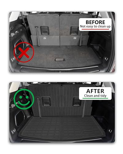 Cargo Liner Compatible with 2021-2026 Jeep Grand Cherokee L Trunk Mat Cargo Mat Back Seat Cover Protector (6/7 Seats)(Backrest Mats+Trunk Mat) - size: FOR 2021-2026 Jeep Grand Cherokee L