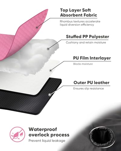 2 Pack Waterproof Baby Piddle Pads Carseat Potty Training Car Seat Protector, Waterproof Infant Car Seat Liner Cover to Prevent Pee, Leakproof and Washable (Red Flower) - color: Red Flower