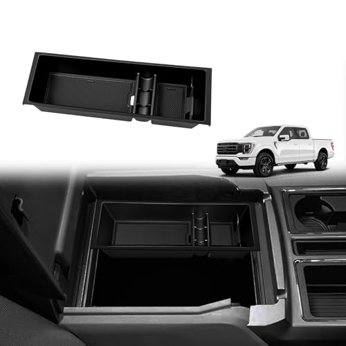 VaultsOnWheels Center Console Organizer Compatible with 2015-2025 2026 Ford F150 F-150 Accessories Armrest Middle Console Divider Storage Box Divider Insert Organizer(Bucket Seats ONLY)