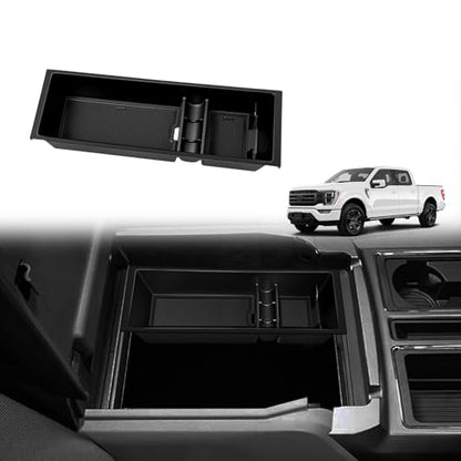 VaultsOnWheels Center Console Organizer Compatible with 2015-2025 2026 Ford F150 F-150 Accessories Armrest Middle Console Divider Storage Box Divider Insert Organizer(Bucket Seats ONLY)