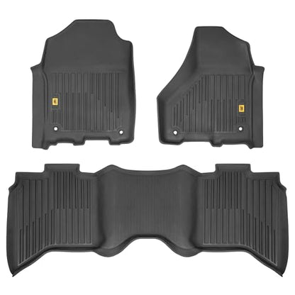 CAT® JustFit™ 3D Custom Fit Floor Mats for Dodge Ram 1500 Crew Cab 2009-2018, Dodge Ram 2500/3500 Crew Cab 2010-2018, Classic 2019-2024 - Heavy Duty Floor-Liner Protection Laser Measured - style: Dodge Ram 1500 Crew Cab (2009-2018)/ Dodge Ram 2500/3500 Cr