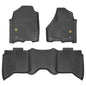 CAT® JustFit™ 3D Custom Fit Floor Mats for Dodge Ram 1500 Crew Cab 2009-2018, Dodge Ram 2500/3500 Crew Cab 2010-2018, Classic 2019-2024 - Heavy Duty Floor-Liner Protection Laser Measured - style: Dodge Ram 1500 Crew Cab (2009-2018)/ Dodge Ram 2500/3500 Cr