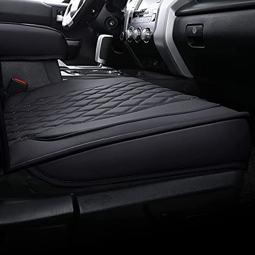 LUCKYMAN CLUB 2007-2021 Tundra Pickup Trucks Car Seat Covers X05-T3 Front-only, Fit SR5 SR Platinum TRD PRO Trims Crew/Crewmax/Extended/Double/Regular Cab with Water Proof Faux Leather (Black Front) - color: Black, size: 2007-2021 Front Pair