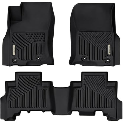 OEDRO Floor Mats Fit for Toyota 4Runner 2024-2013 / Lexus GX460 2014-2023, TPE All-Weather 4Runner Car Mats Includes 1st and 2nd Row Full Set Liners, Black - style: 13-24 Toyota 4Runner/2014-2023 Lexus GX460
