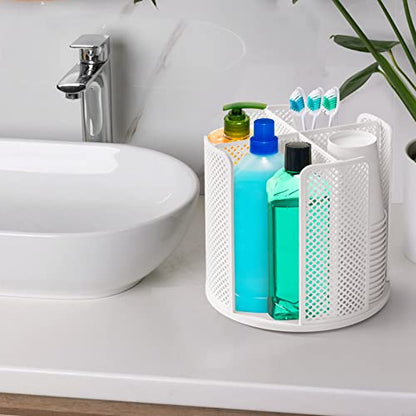 Cup and Lid Organizer Cup Dispenser Coffee Cup Organizer Paper Cup Holder Rotating for Bathroom, Restaurant, Break Room, Coffee Station, Bar, Buffet, Kitchen Cabinet, Countertop,4 Compartment - color: White