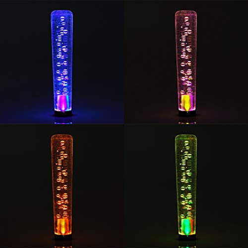 EZAUTO WRAP LED Light RGB Shift Knob Stick Crystal Transparent Bubble Gear Shifter 10cm - color: Clear w/ RGB LED LIGHT, size: 10cm
