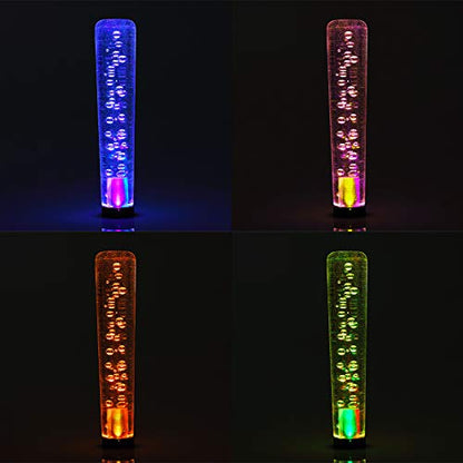 EZAUTO WRAP LED Light RGB Shift Knob Stick Crystal Transparent Bubble Gear Shifter 10cm - color: Clear w/ RGB LED LIGHT, size: 10cm