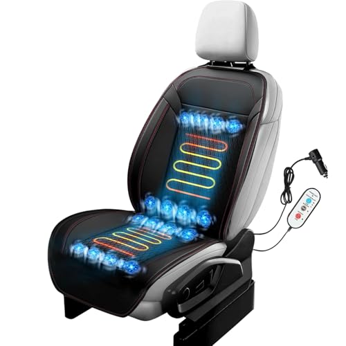 2026 Upgraded Summer Cooling Seat Cover Front Seat, 12V Ventilated Cooling Car Seat Cushion with Massage, Winter and Cooling Seat Cover for Car SUV Truck Universal Fit (Winter,Summer&Massage-2) - color: Winter,Summer&Massage-2