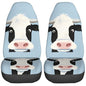 Dujiea Cute Cow Hello Car Front Seat Covers 2 Pcs Universal Auto Seat Covers Front Seats Only, Vehicle Bucket Seat Protectors Fit for Most Car SUV Sedan and Truck - color: Cute Cow Hello