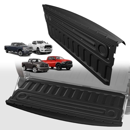 Truck Mat Compatible with 2009-2018 Ram 1500&2500/3500HD 2009-2026&Classic 19-24 Standard Tailgate Accessories, Tailgate Mat Custom Fit All Weather Pickup Liner, w/Tailgate Cap Protector - size: 3) Ram 2500|09-18&19-24|Tailgate Mat w/ Cap Cover