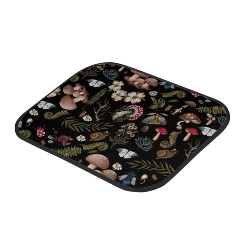 Mushroom Flower Universal Car Front Rear Floor Foot Mats Anti-Slip Car Mat Full Set of 4 Pieces Carpet All Weather Protection Fit for SUV,Vans,sedans, Trucks - color: Mushroom Flower Forest