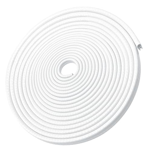 33Ft(10M) Long Car Door Edge Guards,U Shape Edge Trim Rubber Seal Protector Rubber Car Door Protector Car Protection Door Edge Anti-Collision Rubber Clips Fit for Most Car| White | - color: White, size: 33FT