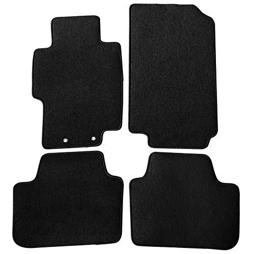FREEMOTOR802® Nylon Car Floor Mats Carpets Liner, Fits 2004-2008 Acura TSX, Factory Fitment Auto Interior Accessories Replacement Non-Slip, Black 4PCS - color: Black