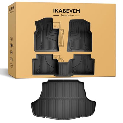Original 2018-2024 Camry FWD Floor Mats & Cargo Liner for Toyota Camry (Not Fit Hybrid) - Custom Fit 1st & 2nd Row TPE Anti-Slip Floor Liners & Trunk Mat - All Weather Floor Mats Car Accessories - style: (1)Toyota Camry 2018-2024 Floor Mats & Cargo Liner