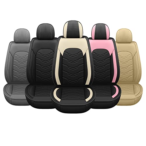 Leather Car Seat Covers Universal fit Most Sedans SUV Trucks (Front seat, Grey) - color: GREY, size: FRONT PAIR