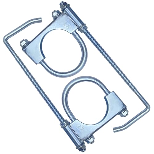 2.25" Exhaust Clamp With Hanger, Exhaust Pipe Hanger Muffler Hanger Universal for 2.25 Inch Exhaust Pipes(2 Pcs) - size: 2.25 Inch-2 PACK