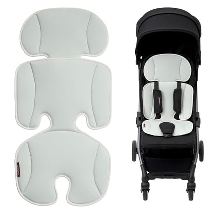 Momcozy Stroller Cooling Pad | Universal Soft Cooler Pad, Breathable & Adjustable Seat Liner | Detachable 2-Piece Cooling Cushion | Fits Strollers, Crib, High Chair, Swing - color: Light Gray